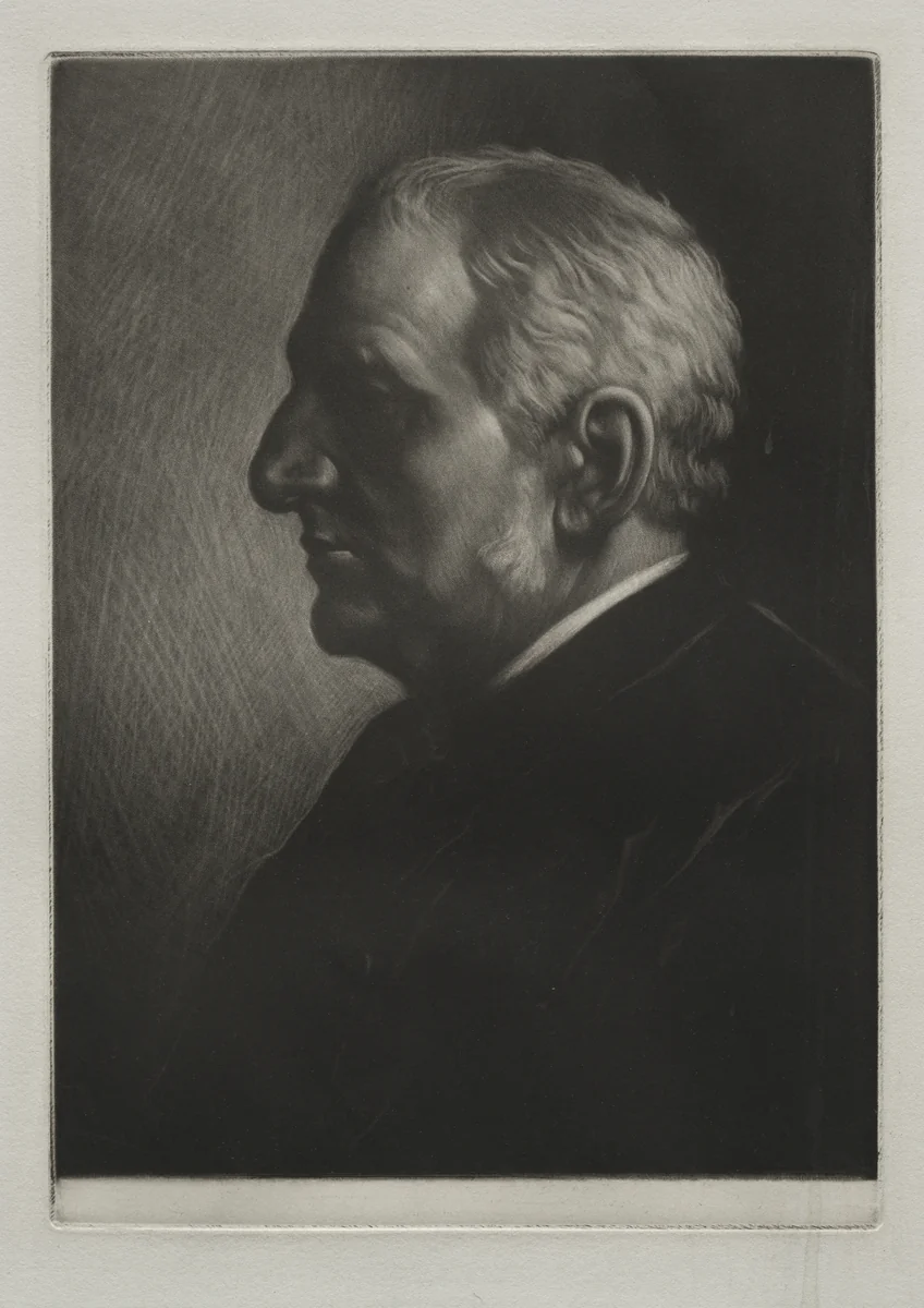Sir Seymour Haden by Alphonse Legros, print, 1881
