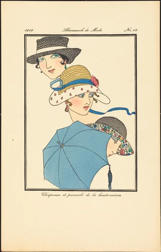 Chapeaux et parasols de la haute-saison by French 20th Century, print, 1919