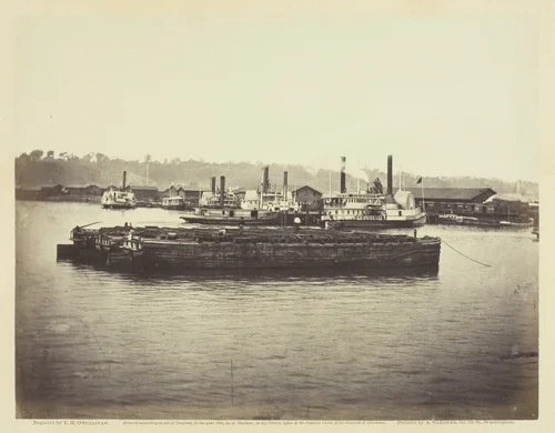 Evacuation of Aquia Creek by Timothy O'Sullivan, photograph, 1863