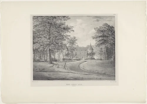 Westzijde van het Oude Loo by anonymous, print, 1822-1845