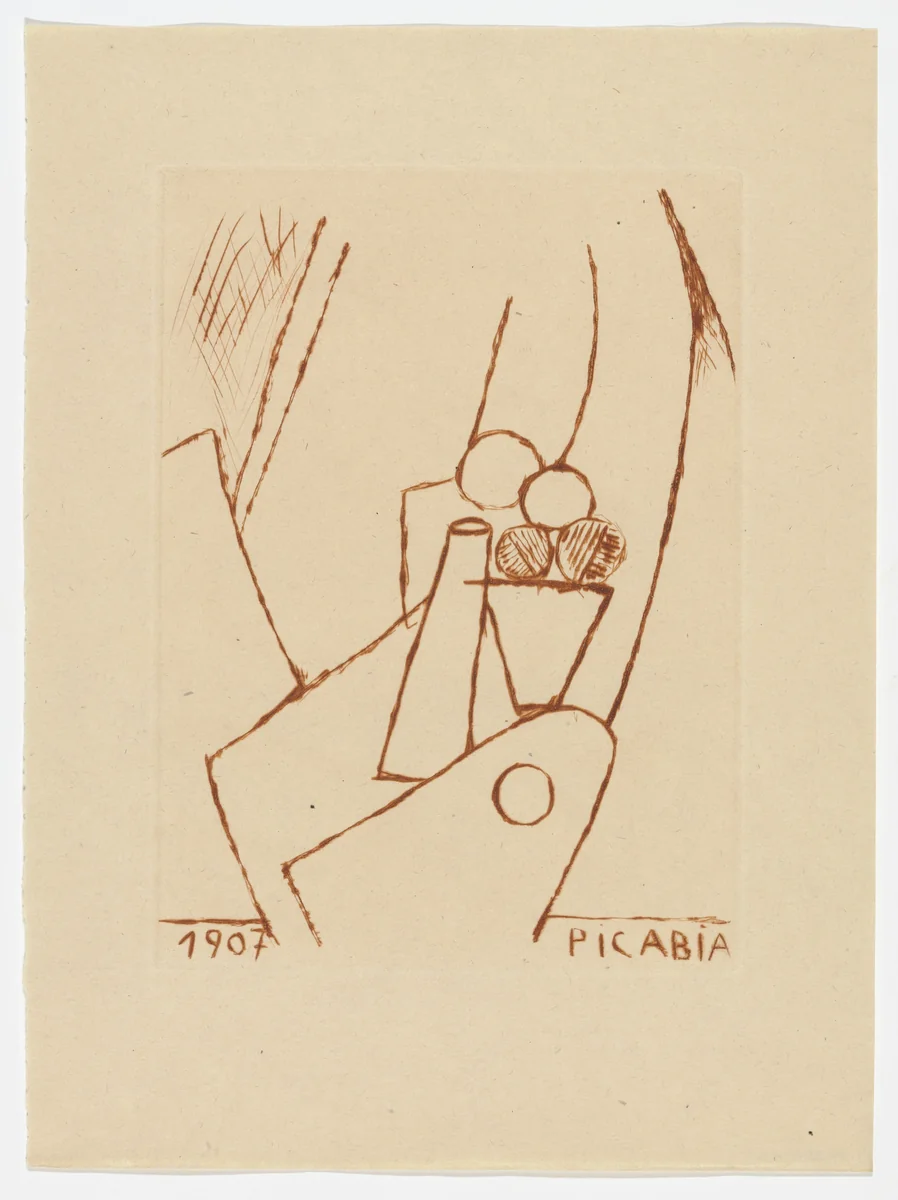Variant of plate from Du Cubisme (On Cubism) by Francis Picabia, illustrated book, 1907