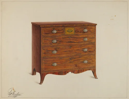 Chest of Drawers by Ferdinand Cartier, index of american design, 1938
