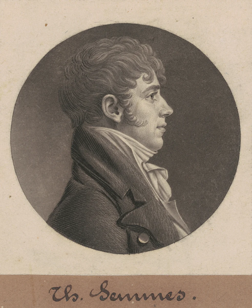 Thomas Semmes by Charles B. J. Févret de Saint-Mémin, print, 1805