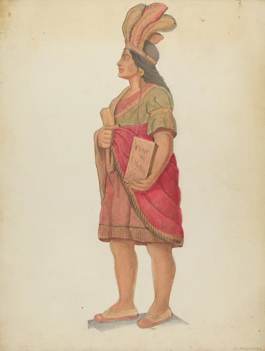 Indian by Arthur Zaidenberg, index of american design, 1940