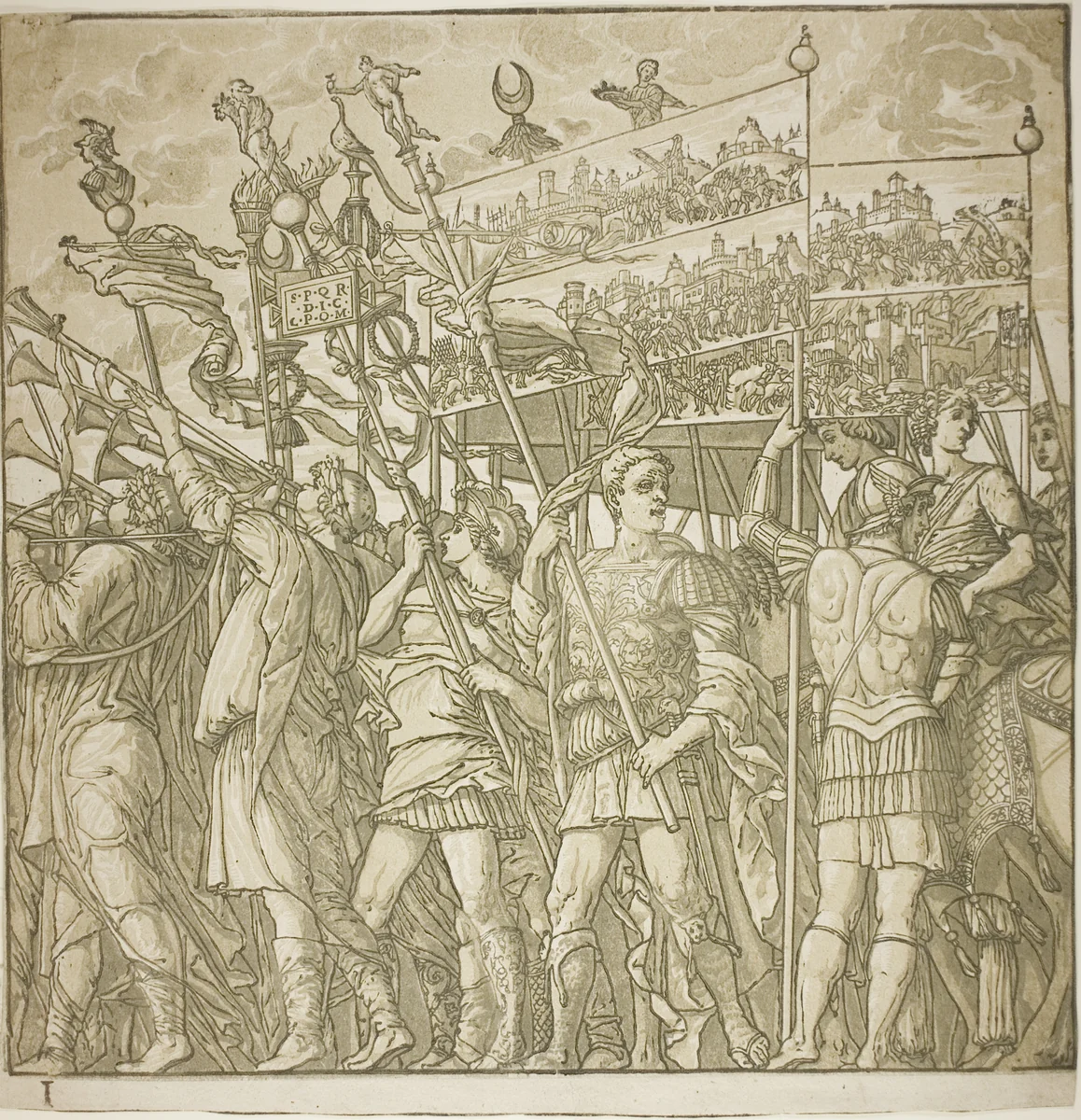 Triumph of Caesar by Andrea Andreani, print, 1599