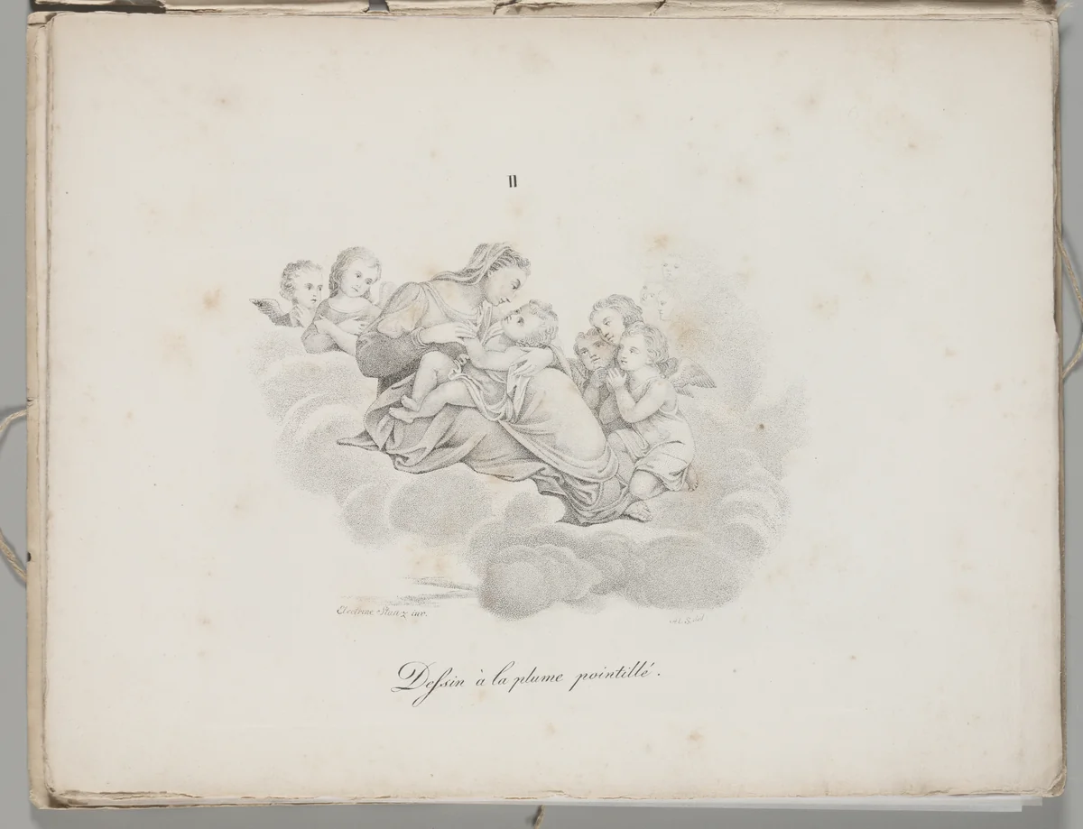 Art of the Lithograph: Madonna and Child on the Clouds, Plate II by Alois Senefelder, other, 1819
