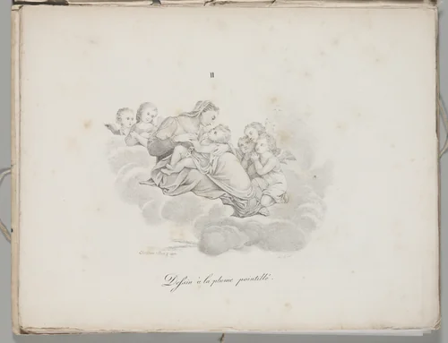 Art of the Lithograph: Madonna and Child on the Clouds, Plate II by Alois Senefelder, other, 1819