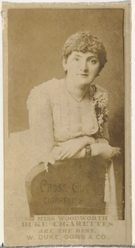 Miss Woodworth, from the Actors and Actresses series (N145-7) issued by Duke Sons & Co. to promote Duke Cigarettes by W. Duke, Sons & Co., photograph, 1880-1889