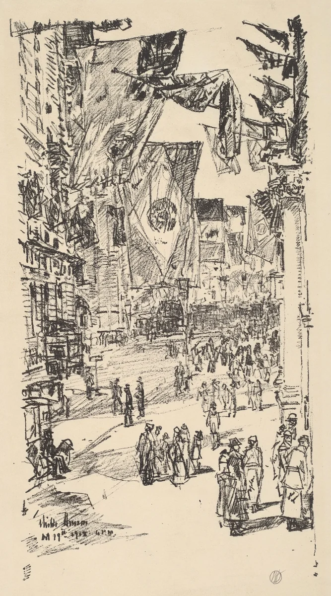 Avenue of the Allies by Childe Hassam, print, 1918