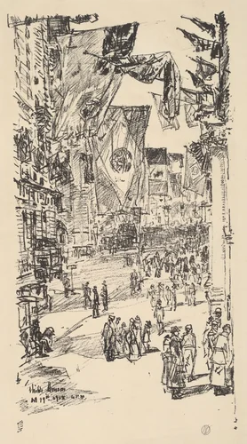 Avenue of the Allies by Childe Hassam, print, 1918