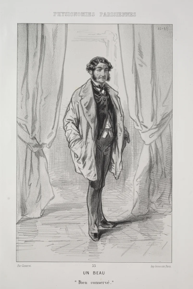 Un Beau by Paul Gavarni, print, 1852-1862