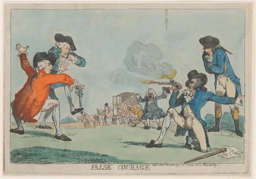 False Courage by Thomas Rowlandson, print, 1788