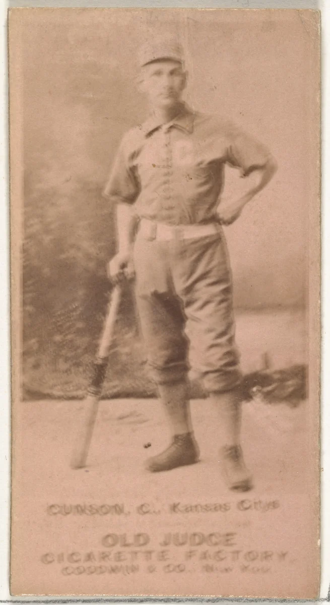 Joseph Brook "Joe" Gunson, Catcher, Kansas City Cowboys, from the Old Judge series (N172) for Old Judge Cigarettes by Goodwin & Company, photograph, 1888-1889
