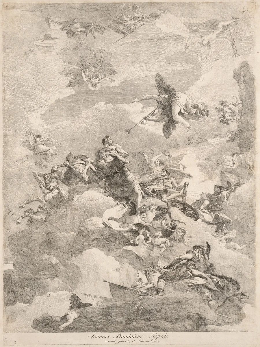 The Triumph of Hercules by Giovanni Domenico Tiepolo, print, 1760-1769
