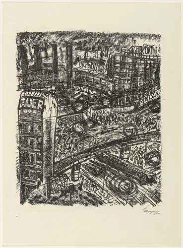 The Morning (Der Morgen) from the portfolio Metropolis by Paul Gangolf, print, 1922