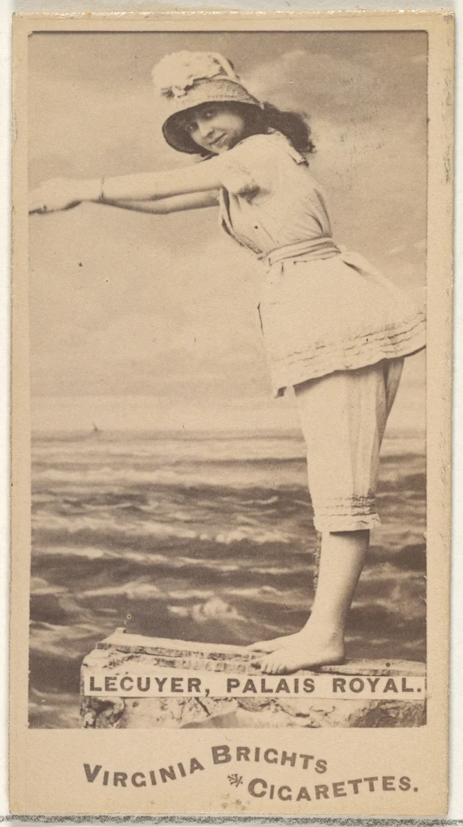 Lecuyer, Palais Royal, from the Actors and Actresses series (N45, Type 1) for Virginia Brights Cigarettes by Allen & Ginter, photograph, 1885-1891