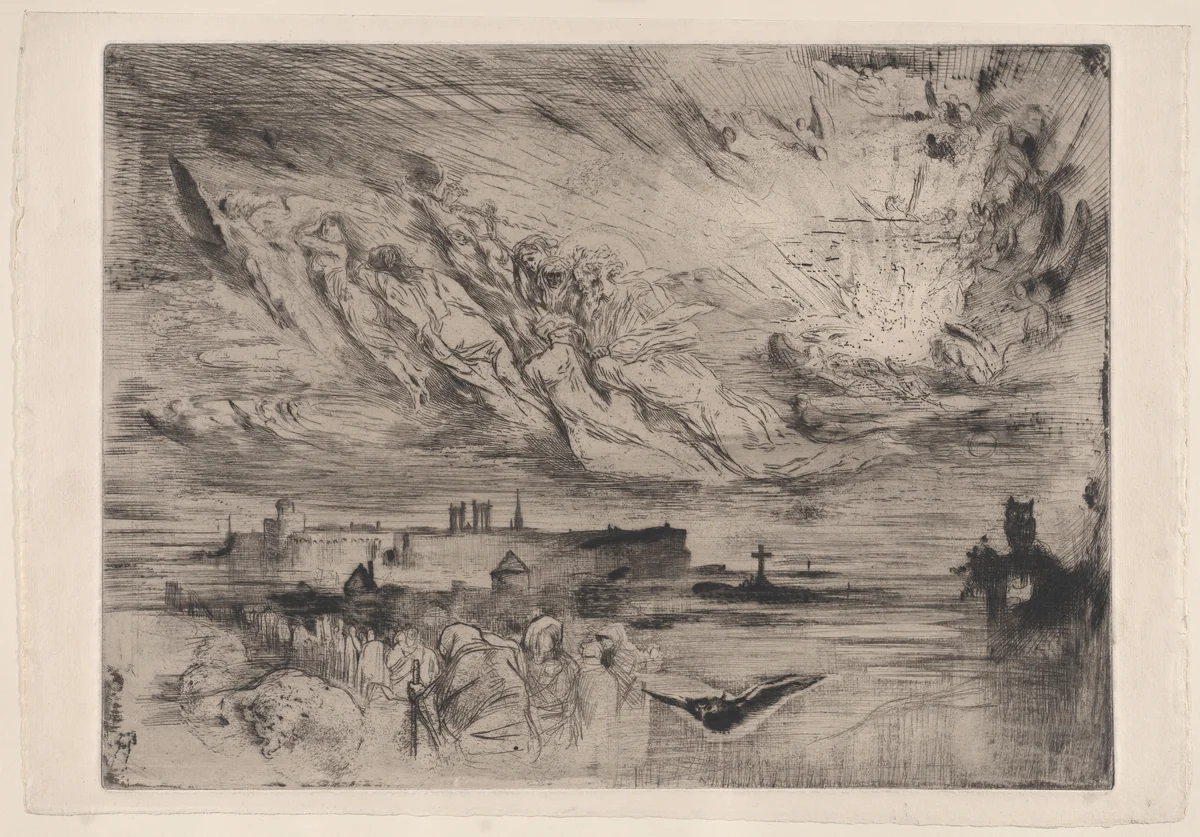 Spirits of Dead Cities (Les Esprits des Villes Mortes) by Félix Hilaire Buhot, print, 1860-1898