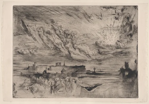 Spirits of Dead Cities (Les Esprits des Villes Mortes) by Félix Hilaire Buhot, print, 1860-1898