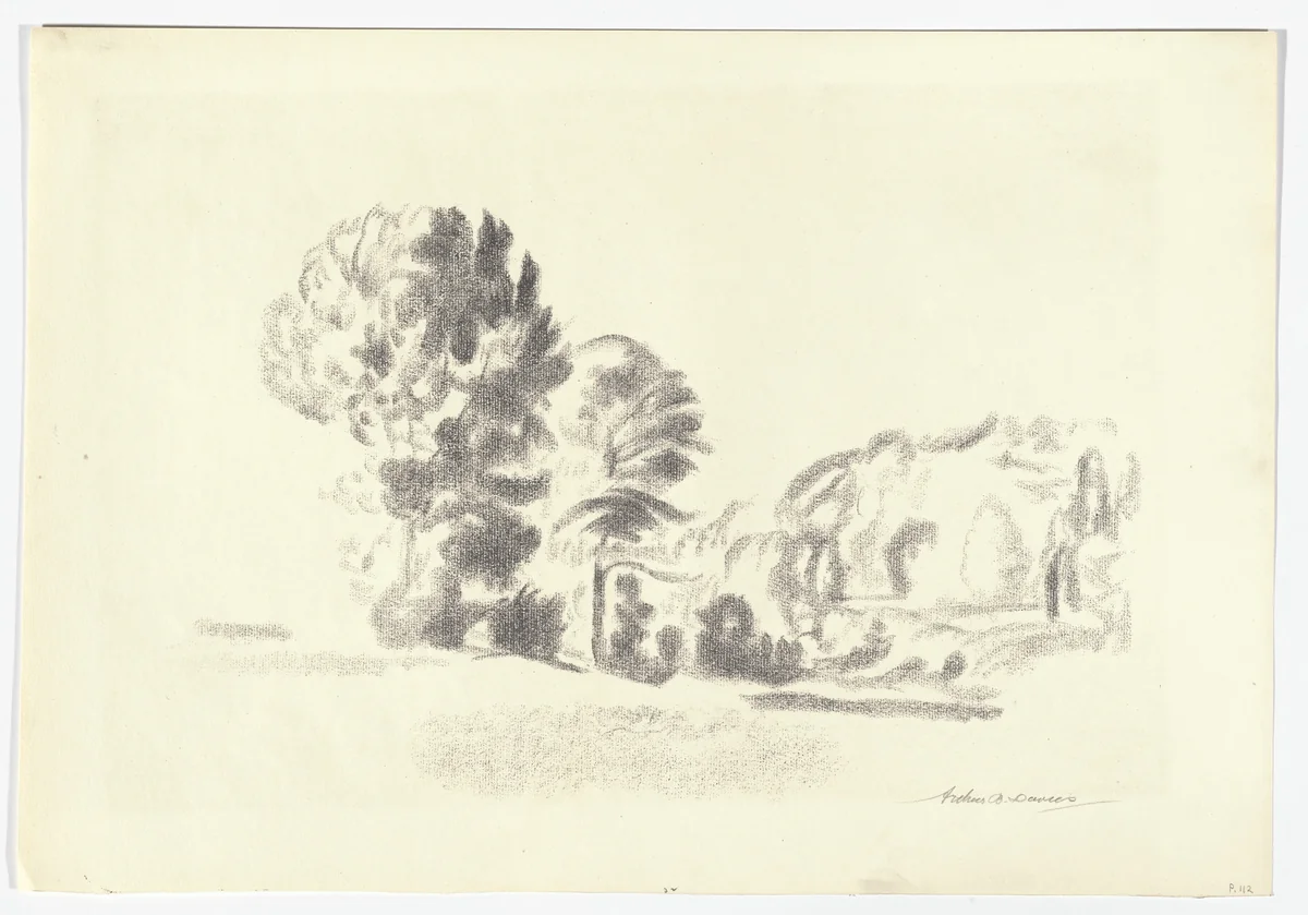 Shore of Rockland Lake by Arthur B. Davies, print, 1924