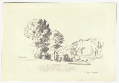 Shore of Rockland Lake by Arthur B. Davies, print, 1924