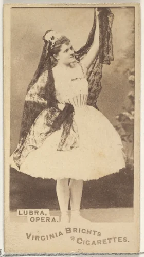 Lubra, Opera, from the Actors and Actresses series (N45, Type 1) for Virginia Brights Cigarettes by Allen & Ginter, photograph, 1885-1891