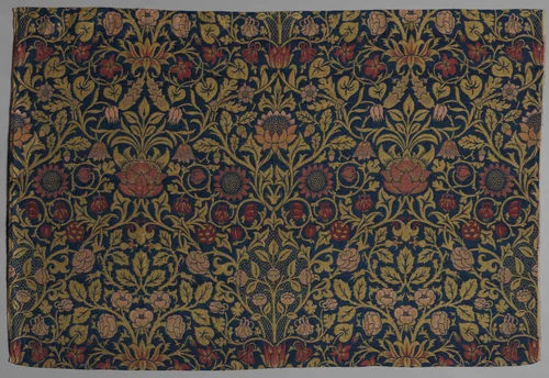 Violet and Columbine by William Morris, textile, 1883