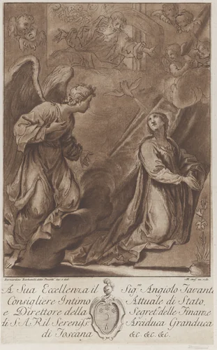 The Annunciation, after Poccetti by Bernardino Poccetti, print, 1780