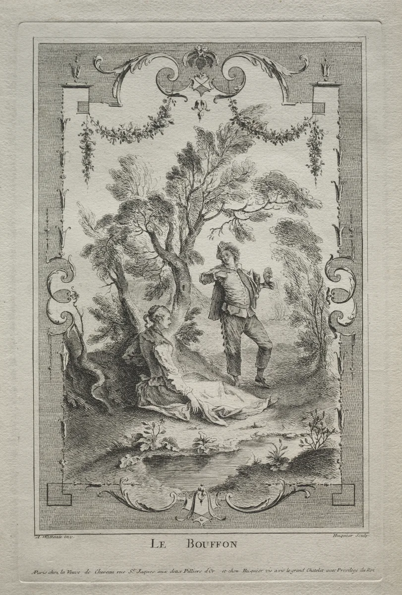 The Buffoon, Arabesque by Gabriel Huquier, print, 1730-1770