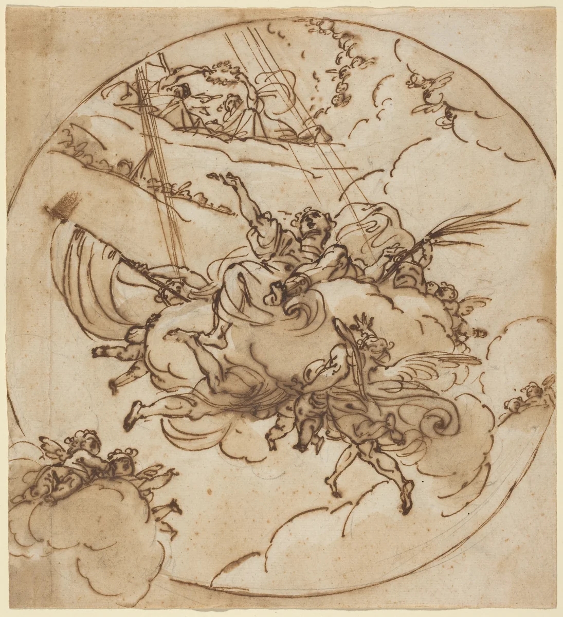 The Apotheosis of San Vitale by Ubaldo Gandolfi, drawing, 1781