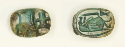 Scaraboid: Hippopotamus by Egyptian, other, -1550--1069