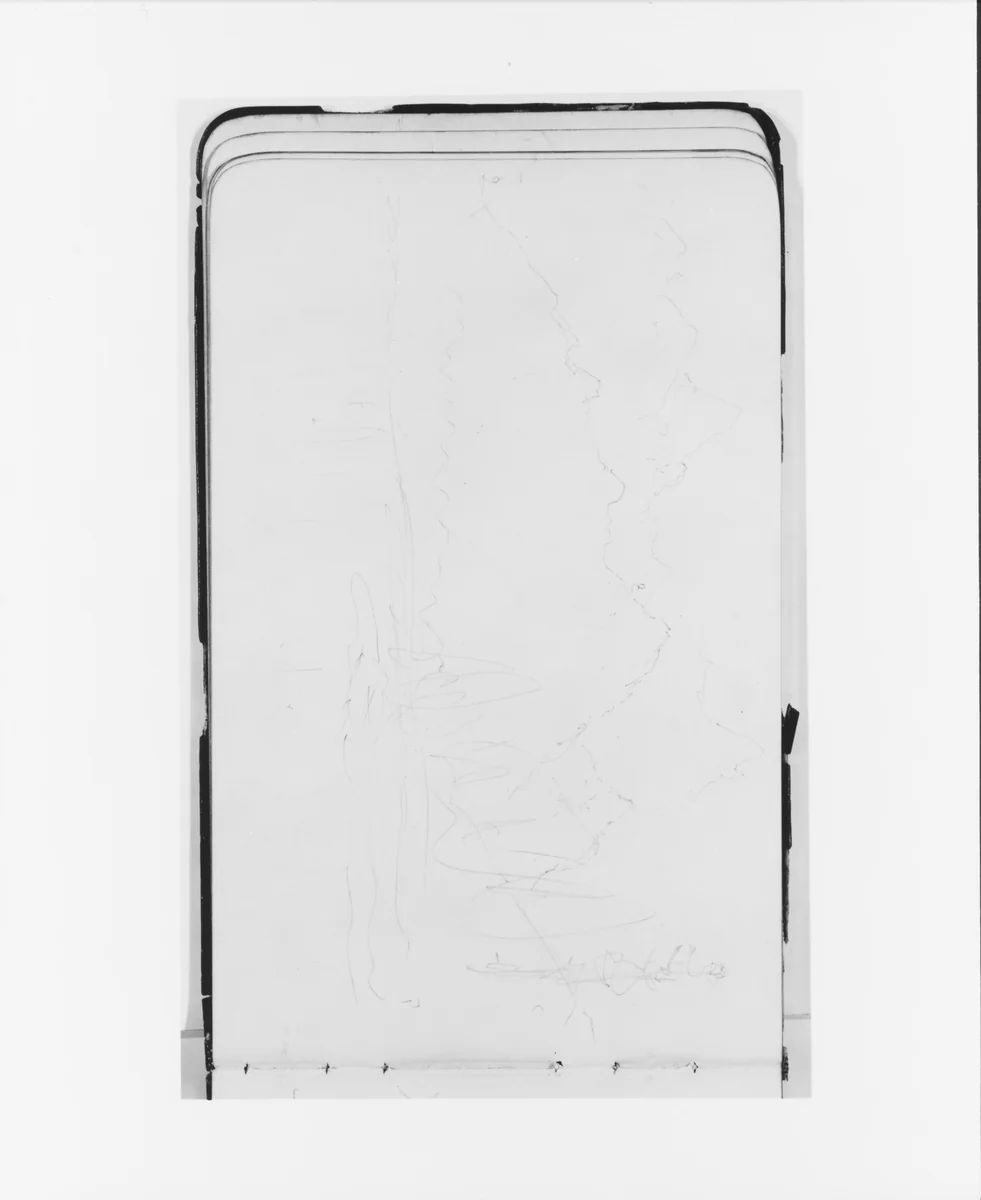 Sketch of Mountains, Peaks, and Terrain (from Sketchbook) by Albert Bierstadt, artwork, 1890