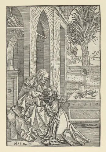 Virgin and Child with Saint Anne by Hans Schäufelein, print, 1510