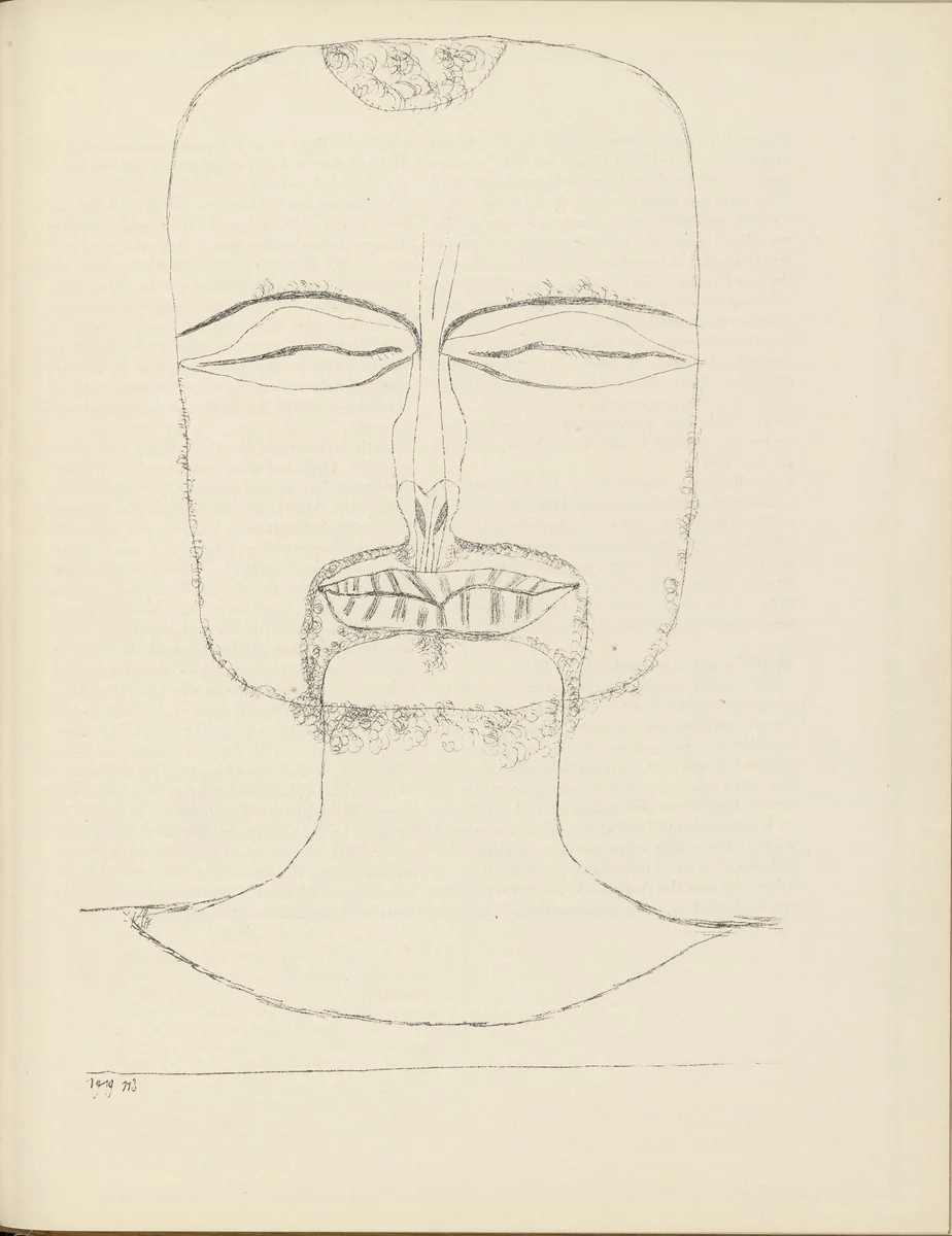 Portrait (Porträt) (plate, page 143) from the periodical Münchner Blätter für Dichtung und Graphik, vol. 1, no. 9 (September 1919) by Paul Klee, periodical, 1919