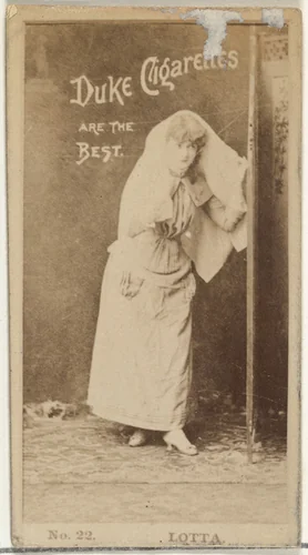 Card Number 22, Lotta, from the Actors and Actresses series (N145-6) issued by Duke Sons & Co. to promote Duke Cigarettes by W. Duke, Sons & Co., photograph, 1880-1889