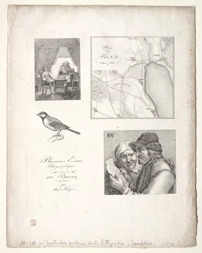 L'art de la litographie:Four Subjects after Falger by Alois Senefelder, print, 1819
