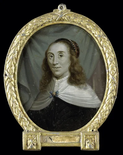 Portrait of Sibylle van Griethuysen, Poet in Groningen by Arnoud van Halen, painting, 1700-1732