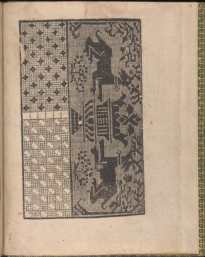 Ornamento delle belle & virtuose donne, page 13 (recto) by Matteo Pagano, book, 1554