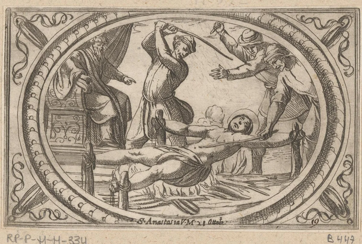 H. Anastasia by Antonio Tempesta, print, 1565-1630