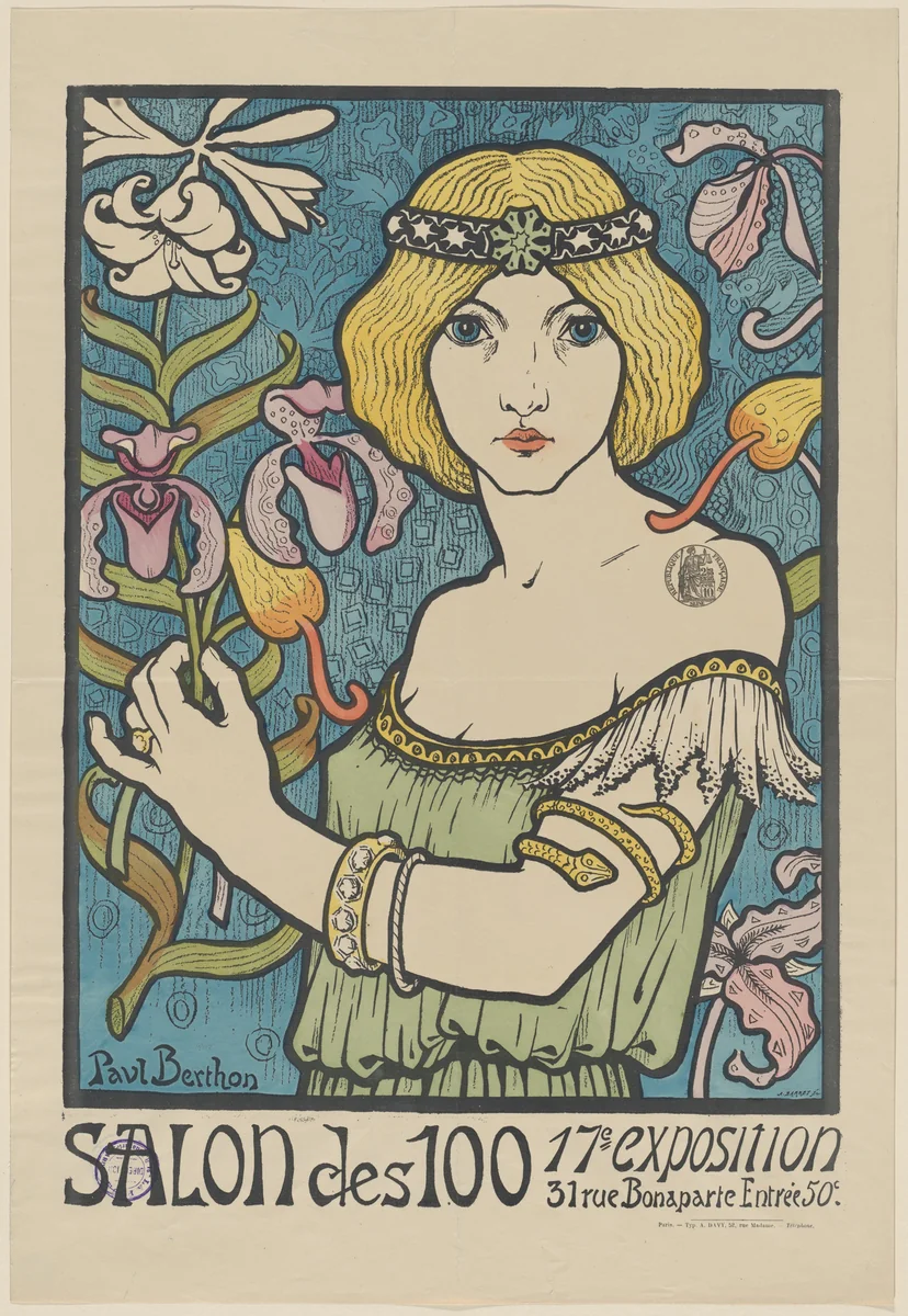 Salon des Cent, 17e Exposition by Paul Berthon, design, 1897