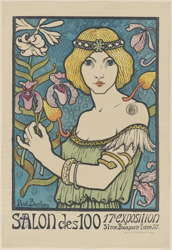 Salon des Cent, 17e Exposition by Paul Berthon, design, 1897