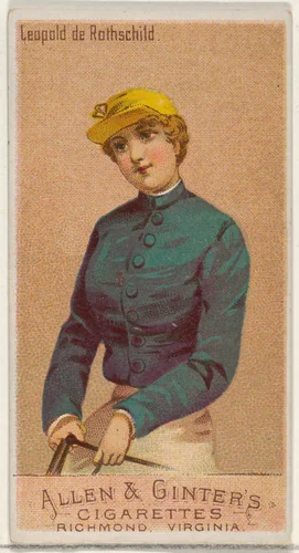 Leopold de Rothschild, from the Racing Colors of the World series (N22a) for Allen & Ginter Cigarettes by Allen & Ginter, print, 1888