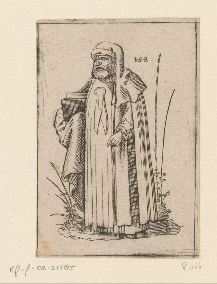 Monnik van de orde der Schaarheren by anonymous, print, 1526