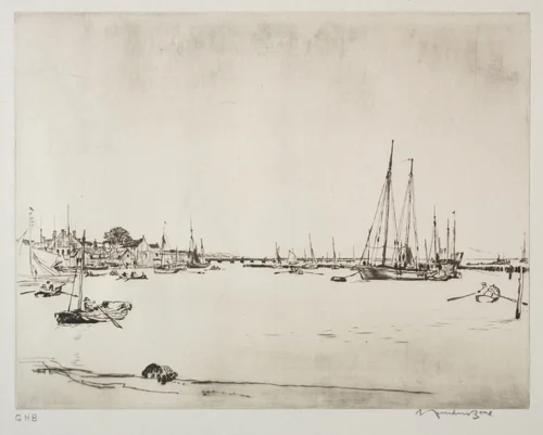 Yarmouth, Isle of Wight by Muirhead Bone, print