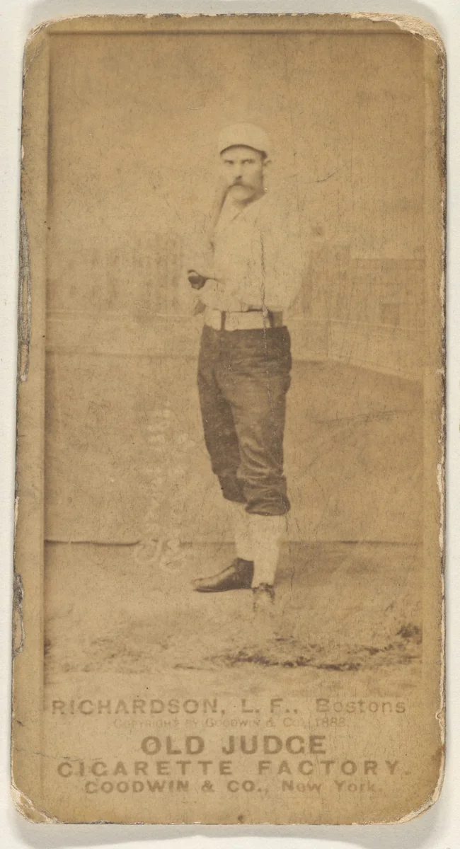 Richardson, Left Field, Boston, from the Old Judge series (N172) for Old Judge Cigarettes by Goodwin & Company, photograph, 1888