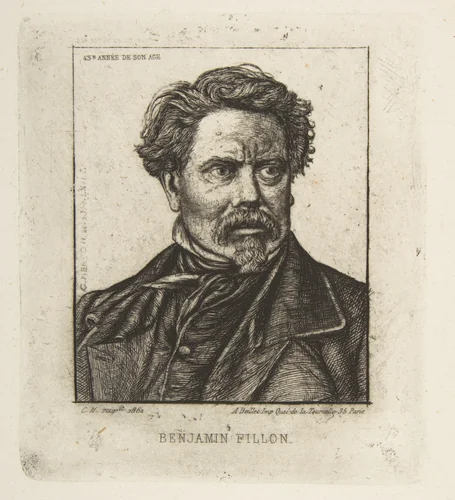Benjamin Fillon, after a photograph by Charles Meryon, print, 1862