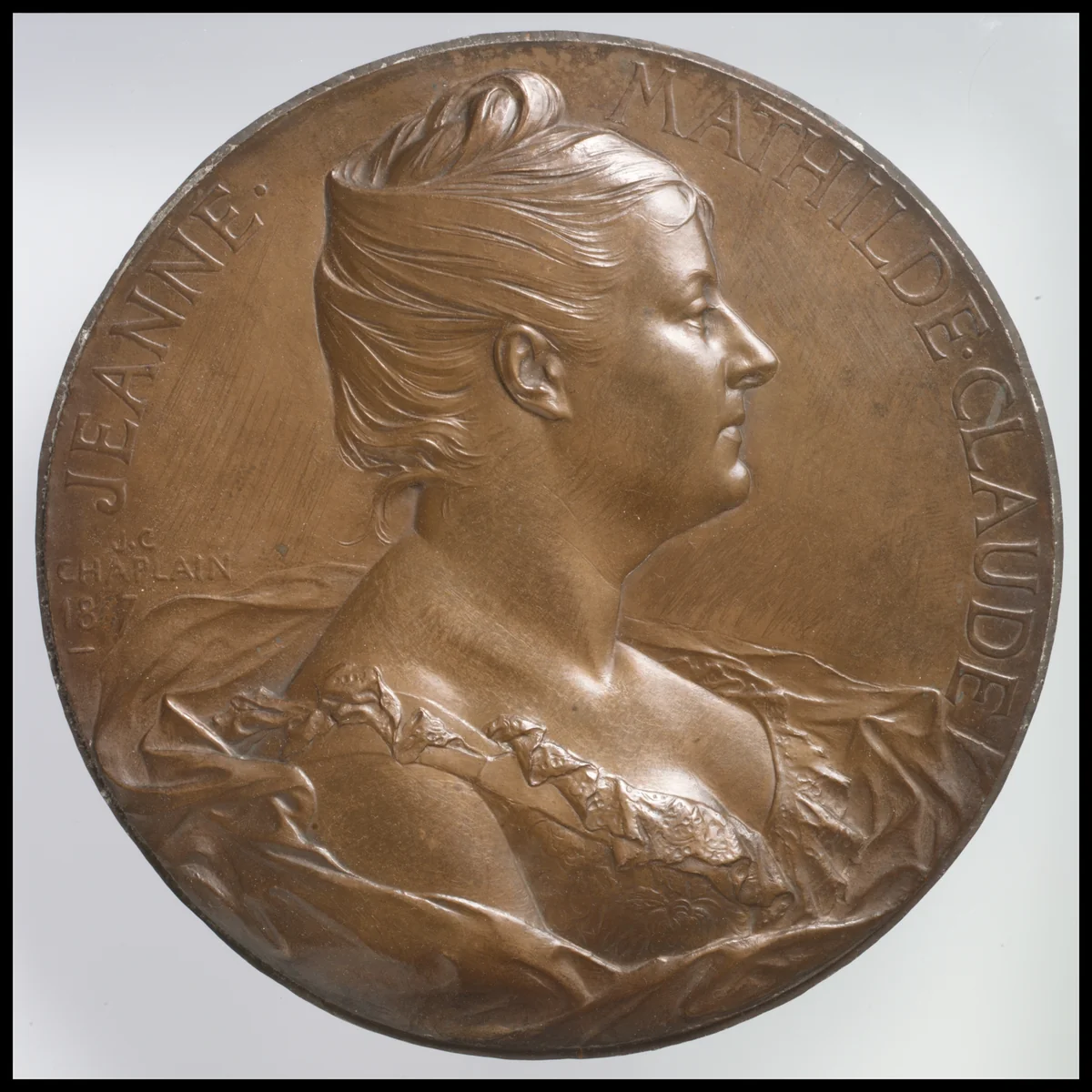 Madame Jeanne-Mathilde Claude by Jules-Clément Chaplain, metalwork, 1887