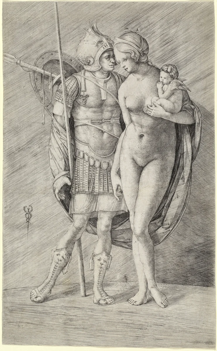 Mars and Venus by Jacopo de' Barbari, print, 1509-1516