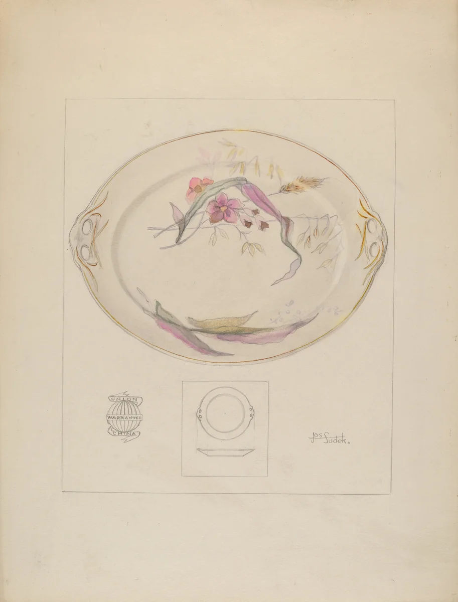Platter by Joseph Sudek, index of american design, 1937