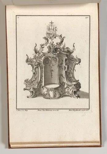 Design for a Tabernacle, Plate 4 from the series 'Tabernacle' by Franz Xavier Habermann, book, 1745-1755