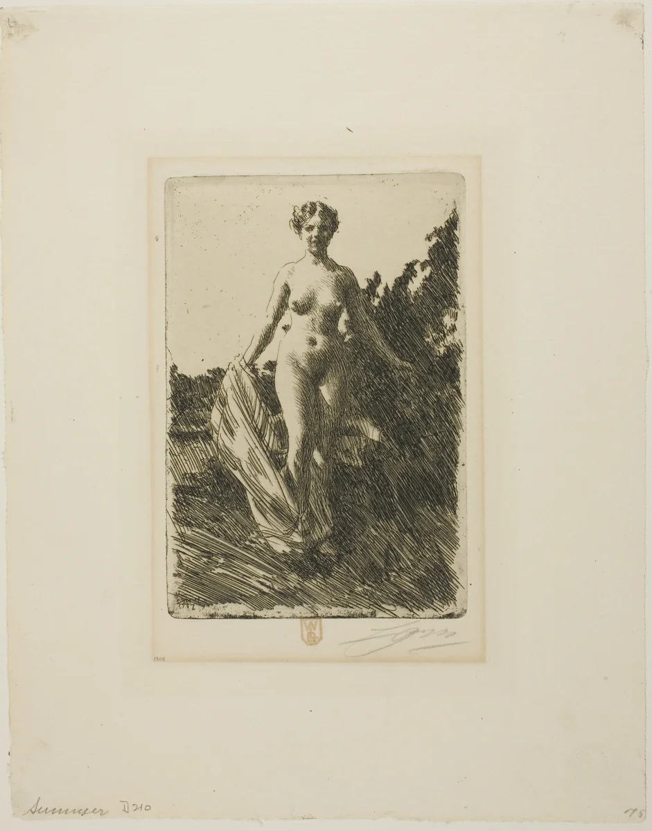 Summer by Anders Zorn, print, 1907